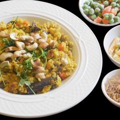 Pulao with Sprouted Basmati Rice, Coconut Milk and Vegetables A picture of Pulao with Sprouted Basmati Rice, Coconut Milk and Vegetables.