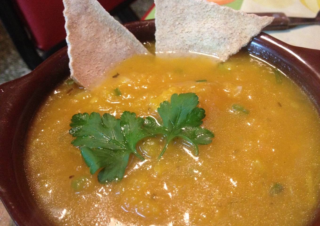 Sopa de calabaza rústica