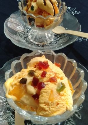 मँगोआईस्क्रीम (Mango Ice-Cream Recipe In Marathi) रेसिपी चे मुख्य फोटो 