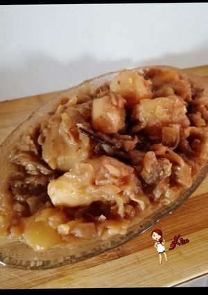 A picture of Braised Cabbage and Potato.