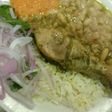 Seco de pollo con frejoles a la chiclayana