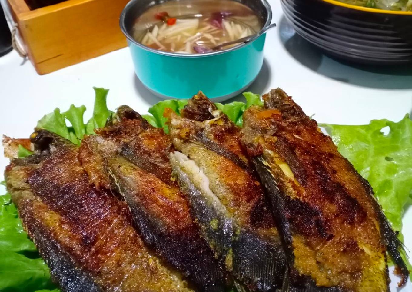 Ikan sepat bakar bumbu kuning