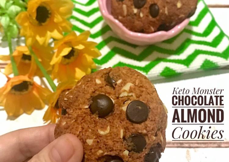 Keto Monster Chocolate Almond Cookies -Keto