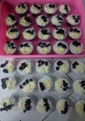 Foto resep Puding Chokelat fla susu Oreo & keju