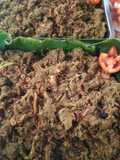 Gepuk suir daging sapi