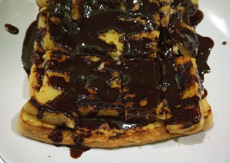 Roti Panggang Saus Coklat