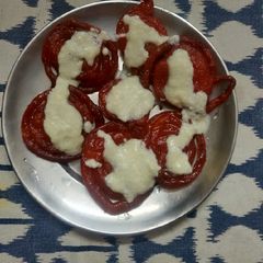 A picture of Instant Jalebi with Rabri.