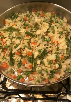 Una foto de Coliflor con verduras