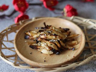 Asian style celeriac matchstick chips