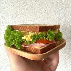 A picture of Simple Egg Mayo Turkey Ham Sandwichʕ·͡ᴥ·ʔ.