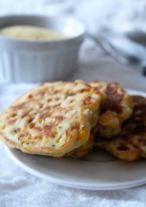 Une photo de Galettes de maïs, bio {sans gluten, sans oeufs}