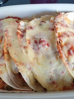 Überbackene Tortillas mit Gartengemüse Rezepthauptbild