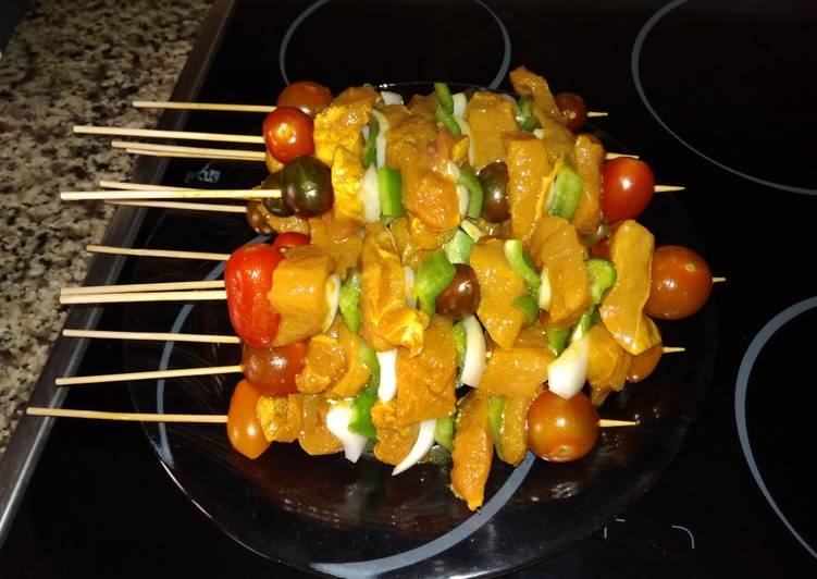 Pinchitos con verduras