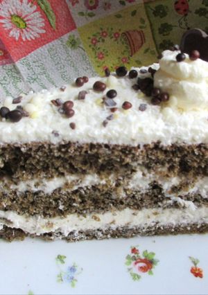 Kávétorta kókuszkrémmel (Gluténmentes) recept fotója