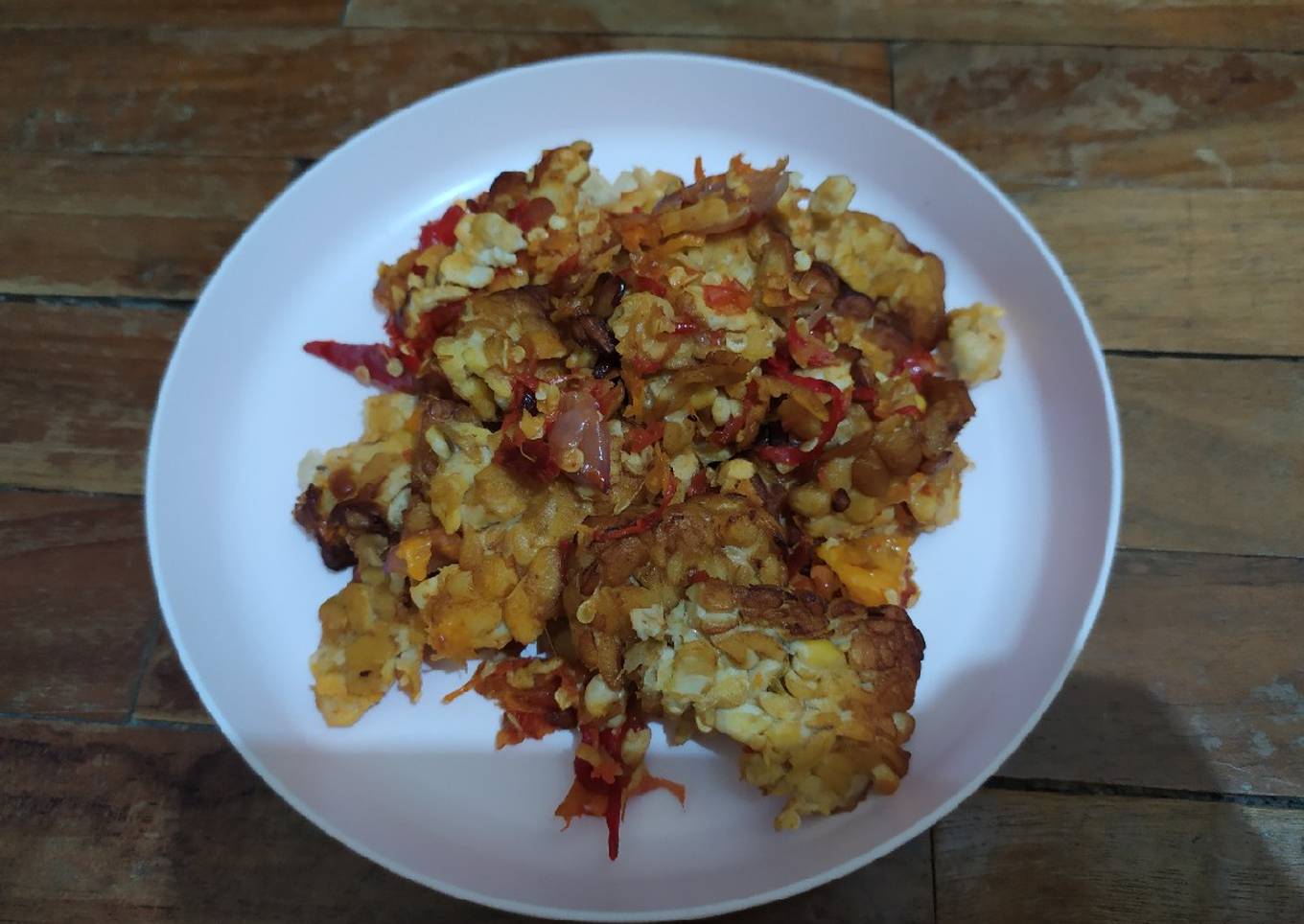 Penyet Tempe Sambel Bawang
