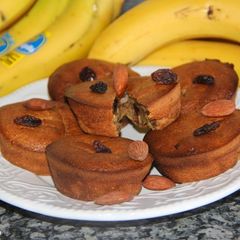 A picture of Banana Raisin Cereal Muffins.