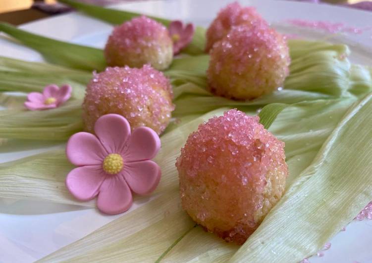 Biscottini al cocco in rosa