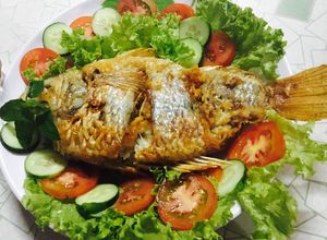 Hình của món Cá diêu hồng rán.