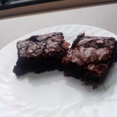 A picture of Double Chocolate chip apricot brownies.