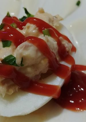 Una foto de Huevos rellenos de atún