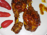 Pollo caramelizado al ají topito de la casa