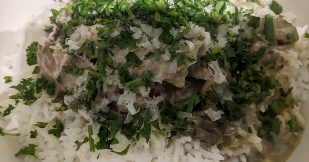 Pork steak in creamy mushroom,wine and pepper sauce Recipe by lorna