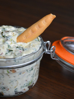 Foto principal de Dip o untable de queso, espinacas y jamón
