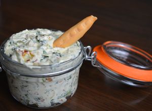 Foto principal de Dip o untable de queso, espinacas y jamón