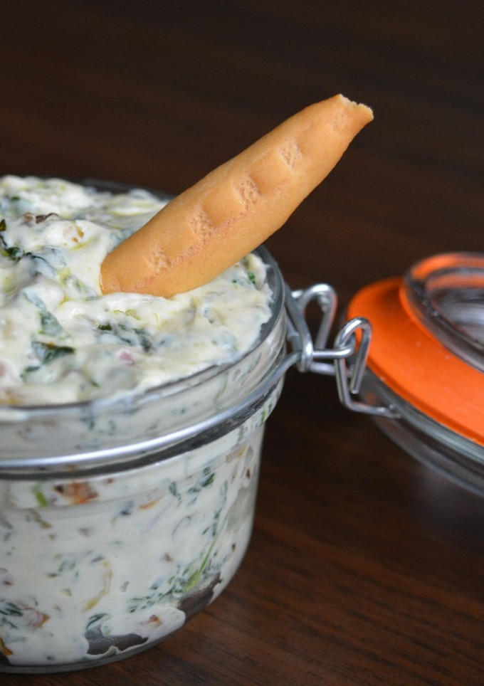 Foto principal de Dip o untable de queso, espinacas y jamón