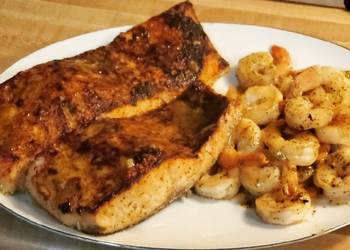 Unique Recipe Baked Salmon and Shrimp Savory Delicious