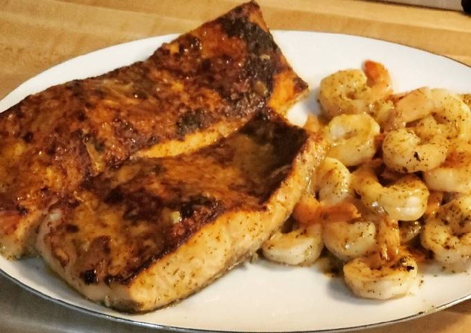 Simple Way to Make Speedy Baked Salmon and Shrimp