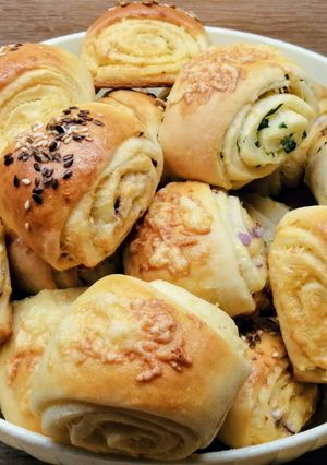 Sajtkrémes háromszögek recept fotója