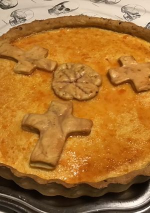 Une photo de Tarte à l orange (pâte brisée au kaki et citron)