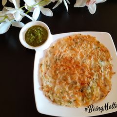 A picture of Carrot Zucchini Rice Chilla.