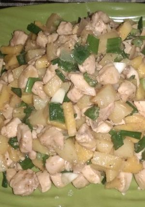 Foto resep Rica-rica ayam,nanas,kentang