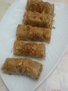 صورة لوصفة بقلاوة رولي