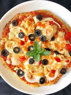 Hình của món Pizza keto.