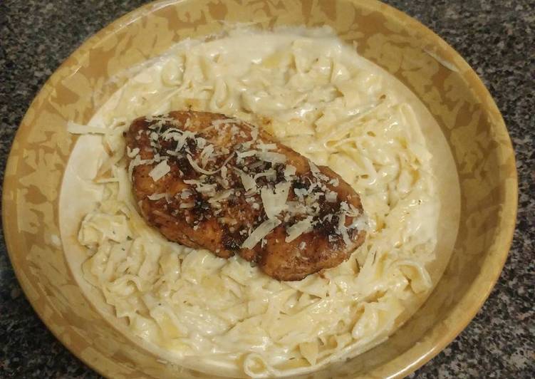 Blackened Chicken Fettuccine Alfredo