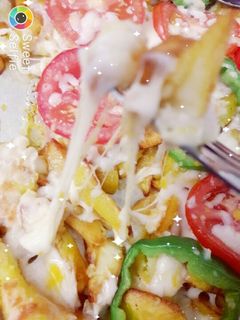 عکسی از دستور سیب زمینی پنیری به سبک خودم😍