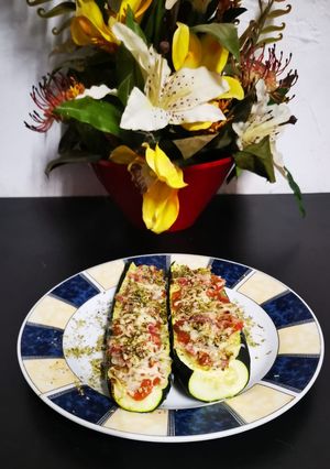 Una foto de Paninis de calabacín