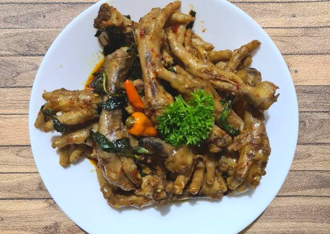 Resep Rica Rica Ceker Ayam Kemangi Anti Gagal