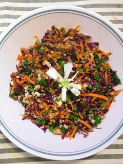 A picture of Red cabbage salad - A Thai salad.