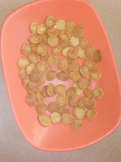 A picture of Communion bread.