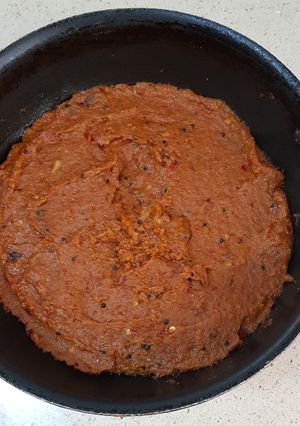 A picture of Mango ginger thoukku.
