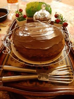 صورة لوصفة كيكه بصوص الشوكولاته