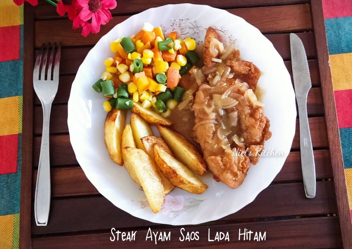 Chicken Steak Saos Lada Hitam