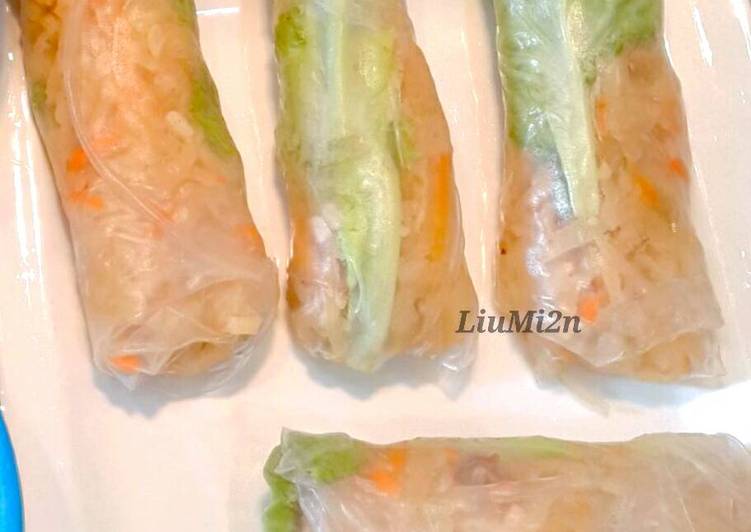 Spring Roll simple isi bengkuang ebi /choipan rice paper