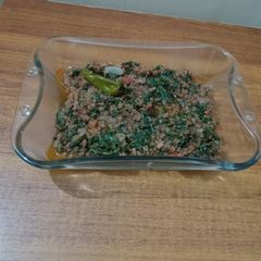 A picture of Methi Palak Soya Ka Qeema.