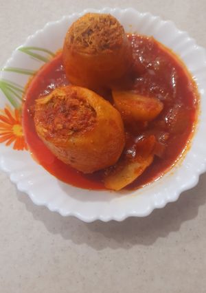 عکسی از دستور دلمه سیب زمینی