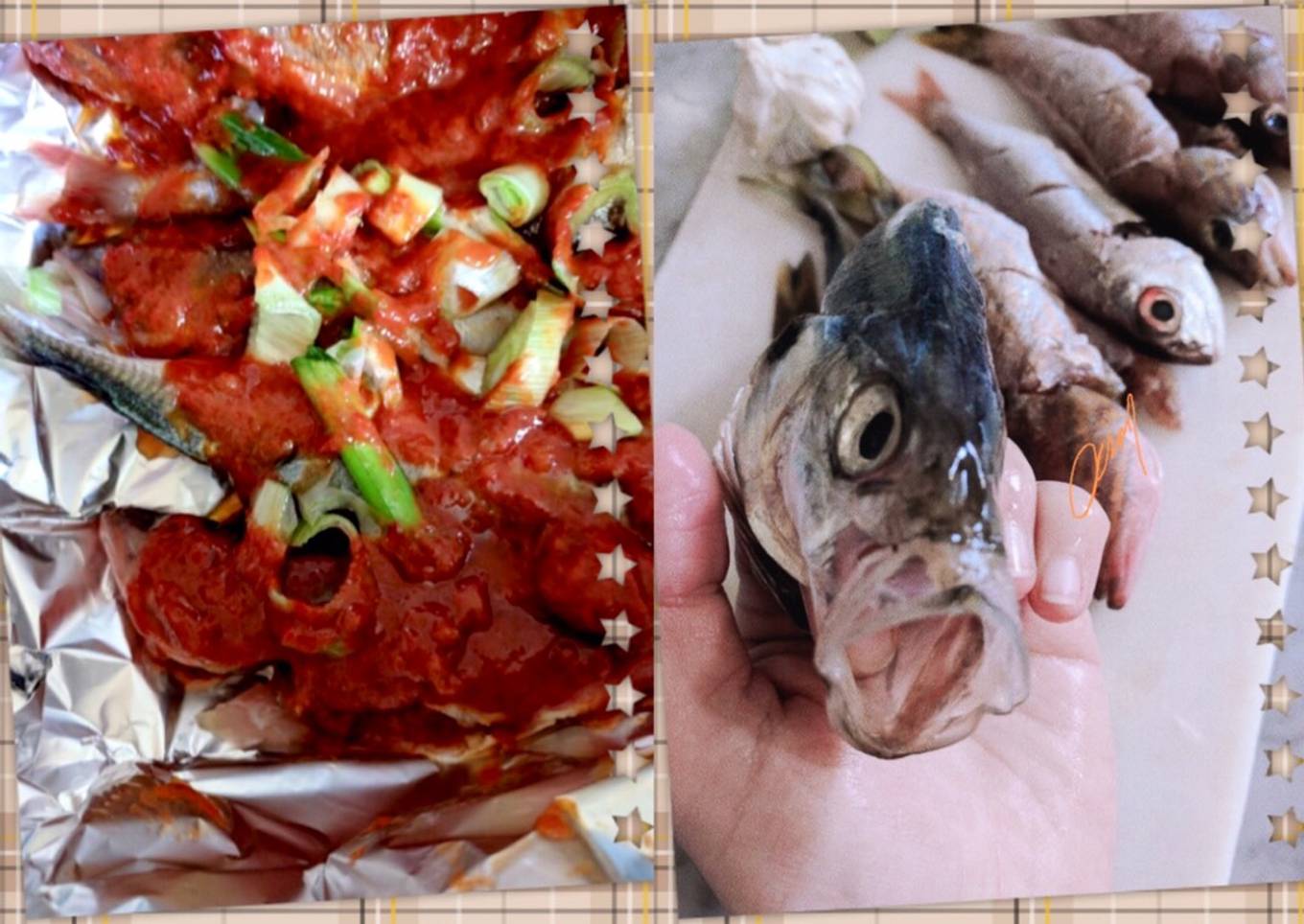 Tomates en sauce avec des poissons de roche